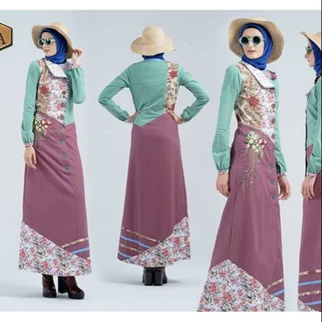 GAMIS TUNEECA ALMARI AT-0319001 GAMIS DRESS KEKINIAN PREMIUM ORIGINAL BUSANA MUSLIM EKSLUSIF (PROMO)
