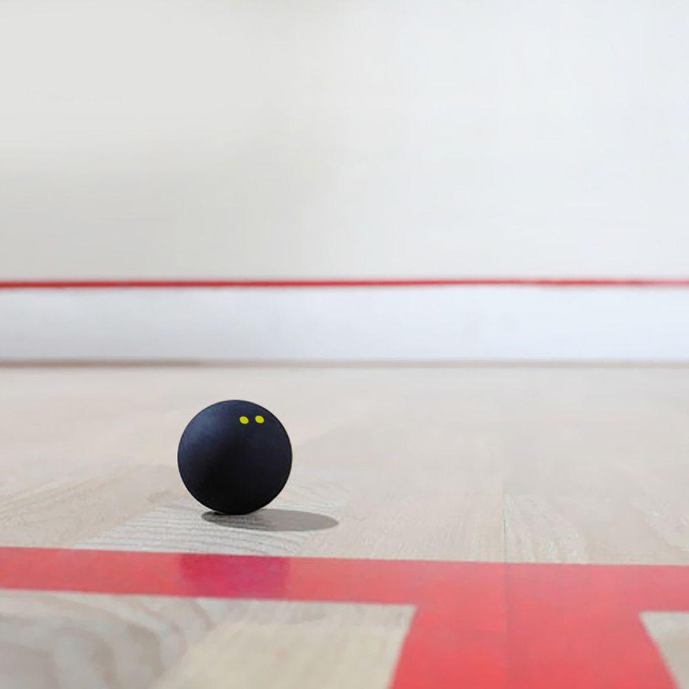 Agustina Squash Ball Black Racquet Olahraga Bola Karet Alat Latihan Double Yellow Dot for Player Low Speed Ball