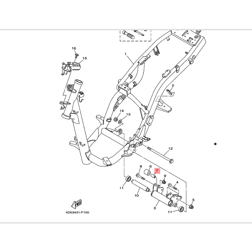 COLLAR BOSH MOUNTING AYUNAN MESIN NOUVO MIO SPORTY SOUL FINO KARBU ORIGINAL YGP 90387-08754