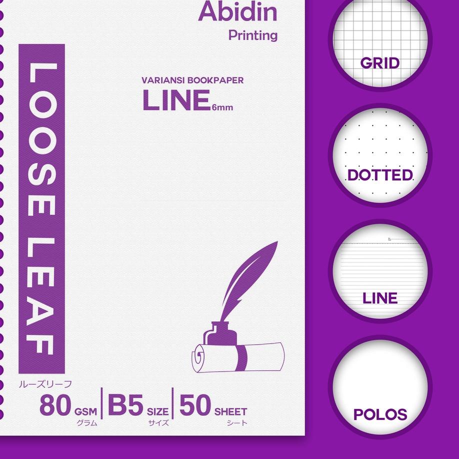 

Terbaru - Loose Leaf B5_Bookpaper B5 LINE/RULED Bubble !