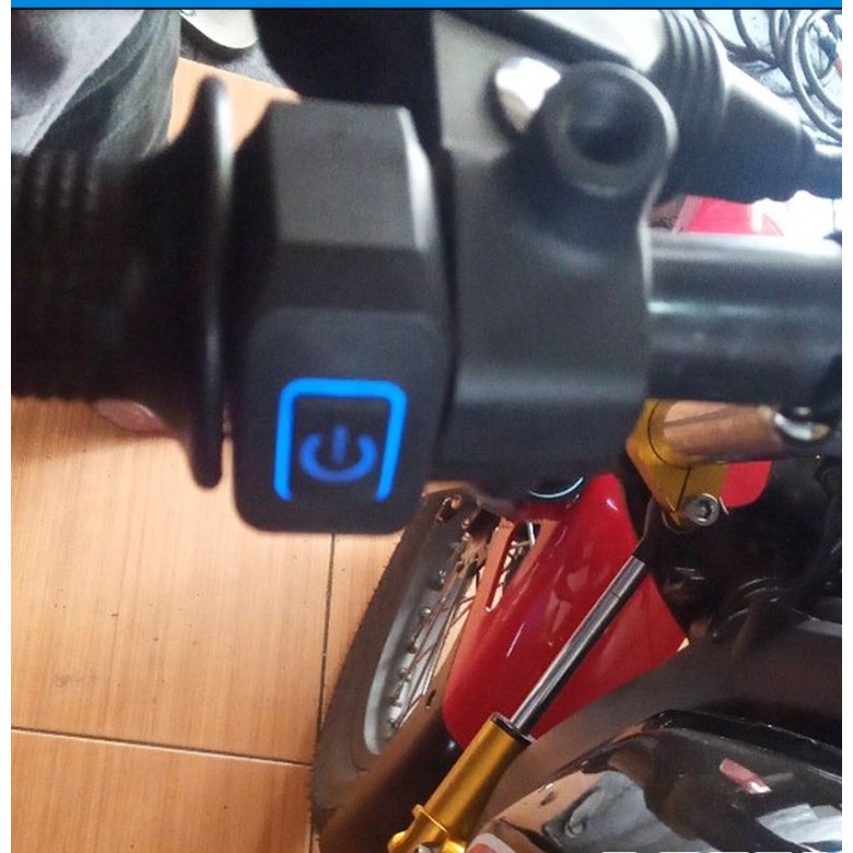 Saklar On Off Motor Lampu led power button on off led saklar stang motor adv ninja fu vixion nmax semua jenis motor bisa