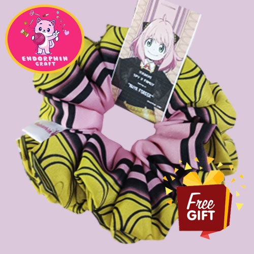 ANYA SCRUNCHIE XXL JUMBO ENDORPHIN.CRAFT/SPY X FAMILY/ANIME Scrunchies/Cepol Hijab/Anime/Ikat Rambut