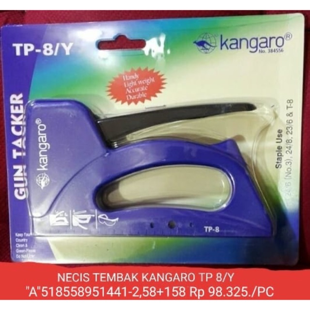 

STAPLER/ NECIS TEMBAK KANGARO TP 8Y