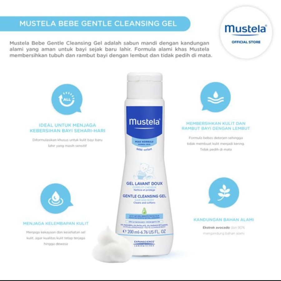 MUSTELA GENTLE CLEANSING GEL 200ML