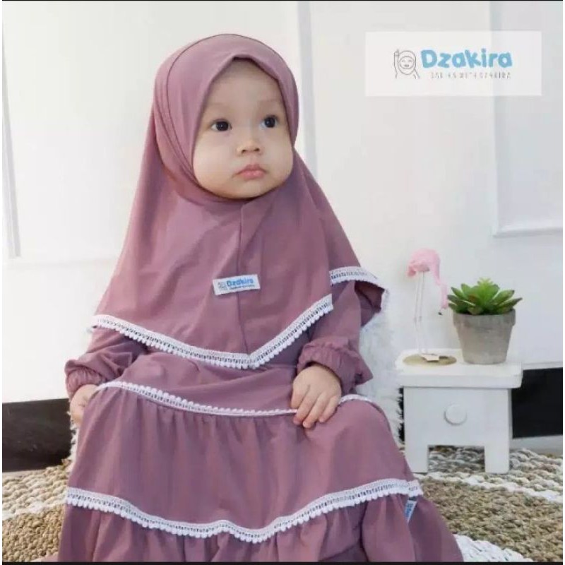 Gamis bayi perempuan newborn aqiqah baju muslim anak perempuan fazah muslim