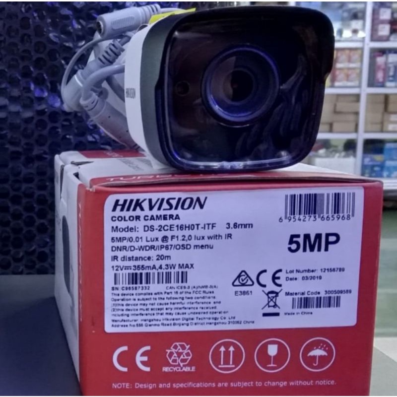 Kamera Cctv Hikvision 5mp DS 2CE16HOT-ITF Garansi Resmi