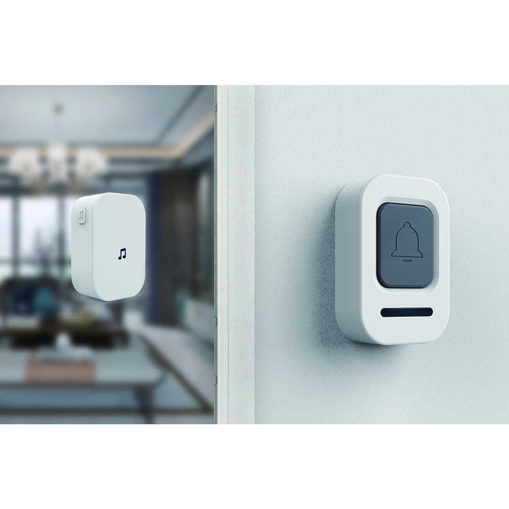 GS8 Bell Pintu Wireless Tanpa Kabel Tahan Air Doorbell Waterproof 60 Tunes 1 Doorbells Door bell Receiver F53 KERUI