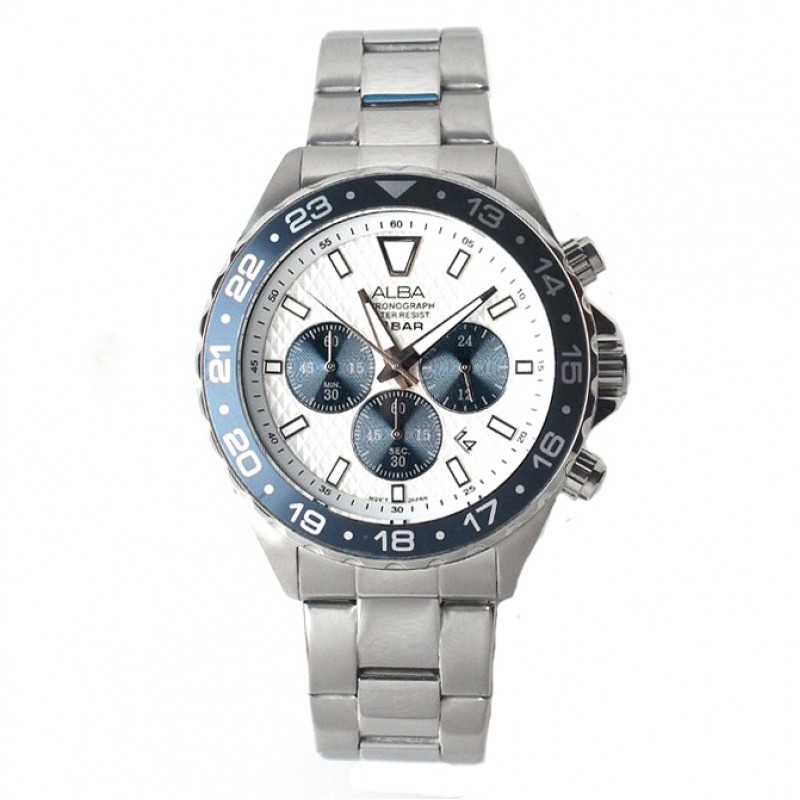 Alba AT3909X1 JAm Tangan Pria - Silver White