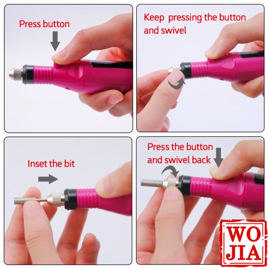 ❤️TERMURAH!!! ❤️Electric Nail Drill Grinding Manicure Machine Mesin Kikir Amplas Kuku Wojia