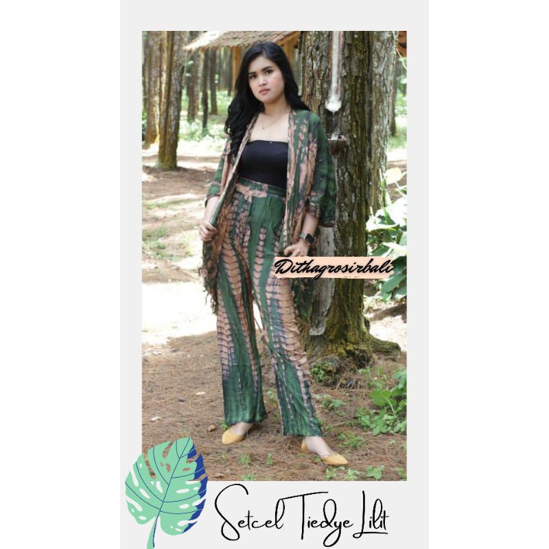 ONE SET TIEDYE LILIT BALI ORIGINAL/Setcel Outer Kulot JUMBO/Daster Bali "Dithagrosirbali"