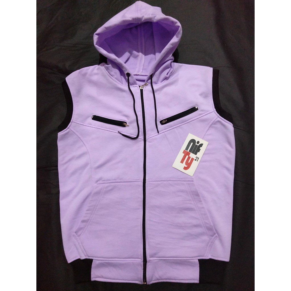 Jaket Rompi Wanita Rompi WanitaFleece ungu lilac