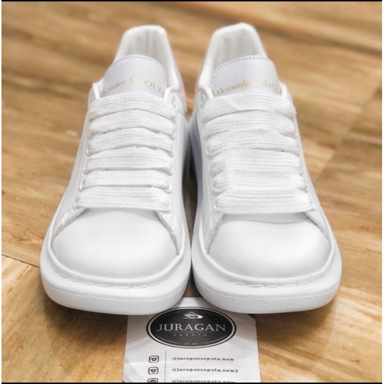 Alexander McQueen Leather Sneakers &quot;White Holographic&quot;