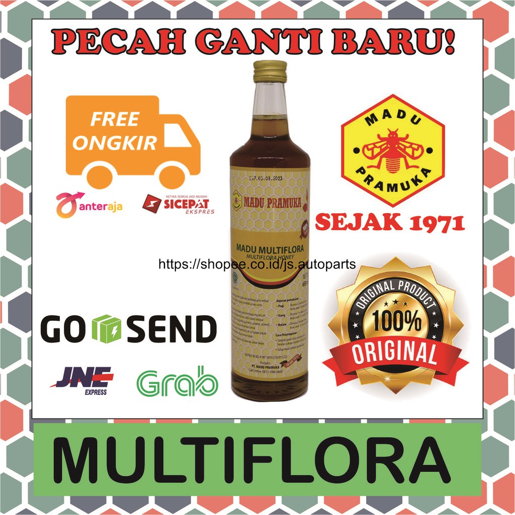 

Madu Multiflora Murni Pramuka Asli Alami 650ml