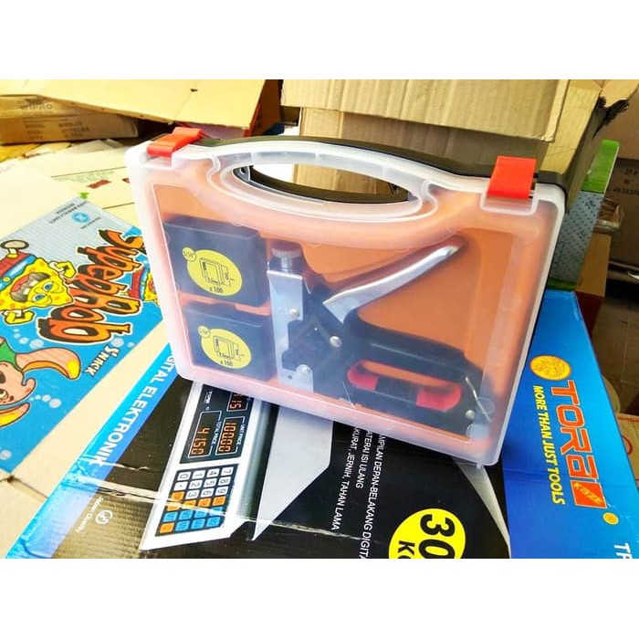 

PROMO gun tacker HIOSHI staples gun manual heavy duty plus box koper