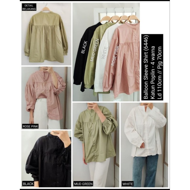 KEMEJA KATUN POPLIN//ATASAN WANITA POPLIN