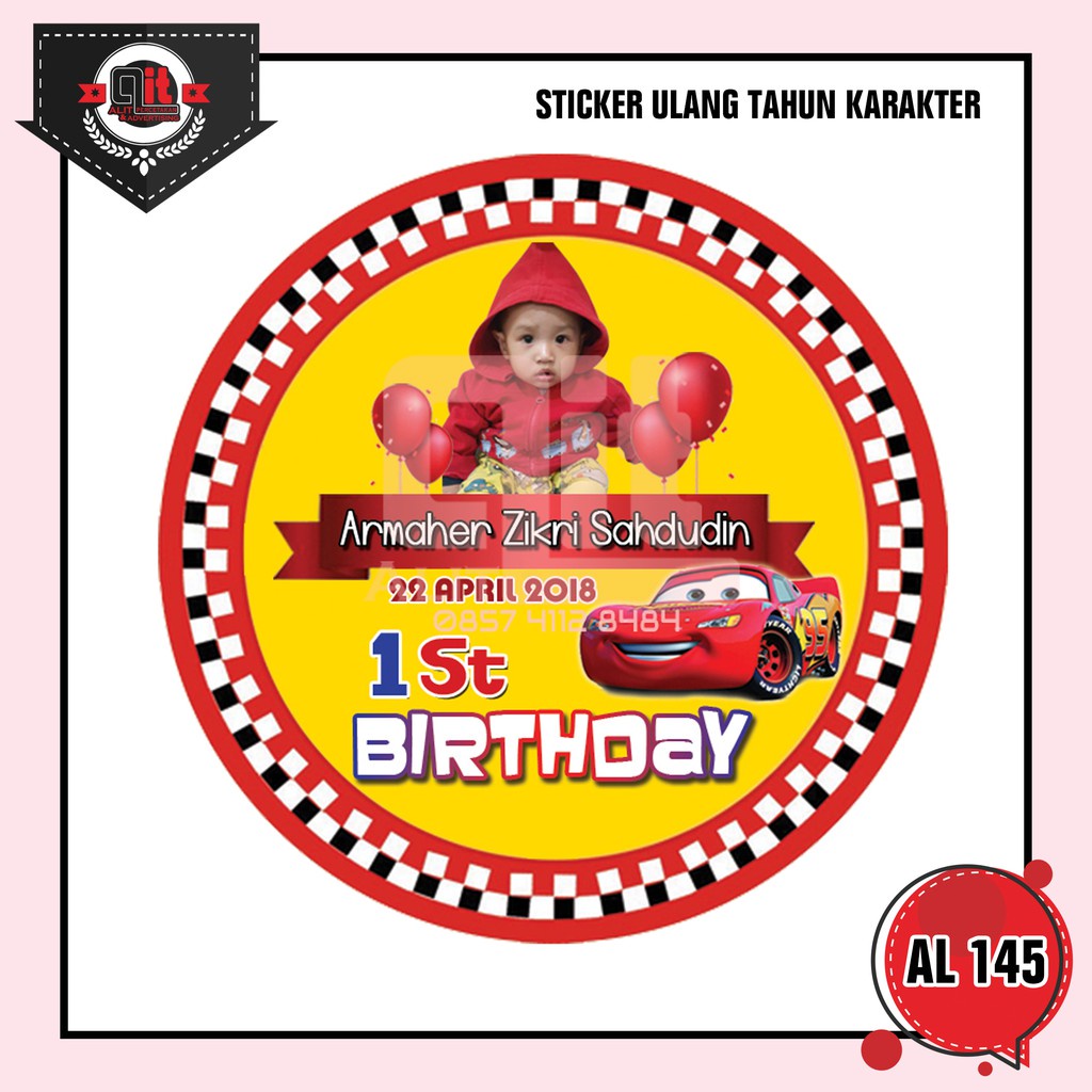 

STICKER LABEL ULANGTAHUN KARAKTER