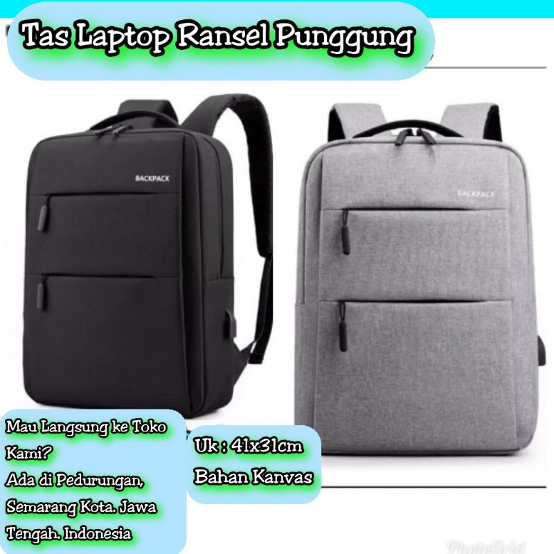 Tas Ransel Laptop Tas Punggung Laptop up to 14 inch Backpack Tas Laptop Kantong Laptop