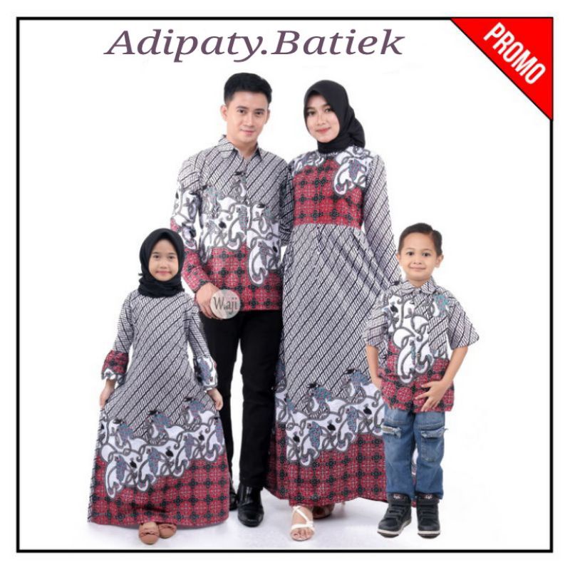 COUPLE BATIK KELUARGA || SETELAN COUPLE BATIK AYAH IBU ANAK CEWEK COWOK ||