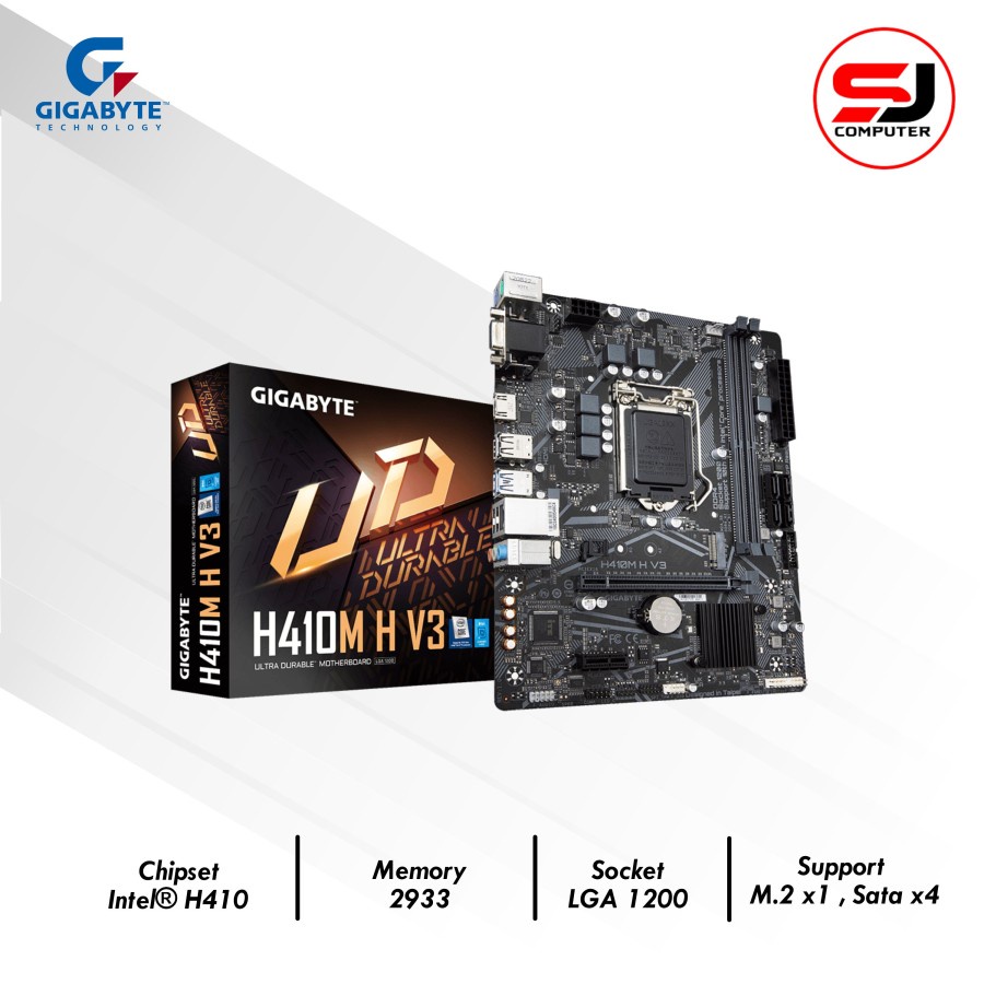 Motherboard GIGABYTE H410M-H V3 (m-ATX, Intel LGA1200, H510, DDR4)