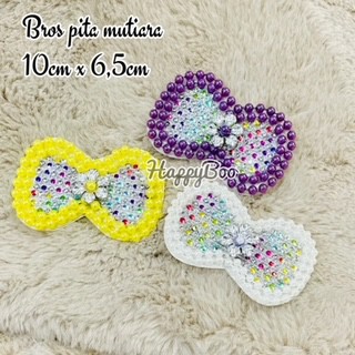 BROS JILBAB PITA MANIK mutiara bross pin hijab kanzashi korsase wedding nikahan fashion