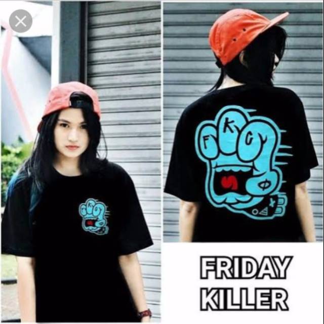 Jual Kaos Distro Friday Killer Free Sticker Indonesiashopee Indonesia 5520