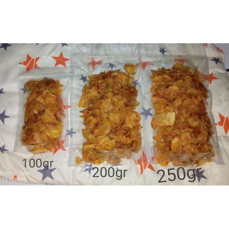 

keripik kentang pedas manis