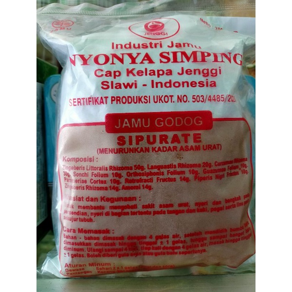 

Jamu godog Asam Urat/jamu Nyonya simping