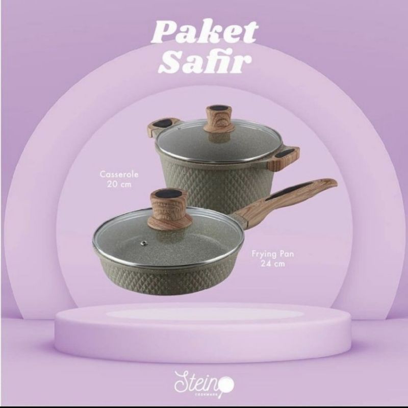 Stein Cookware Paket Safir Granite Diamond Series Steincookware ORIGINAL