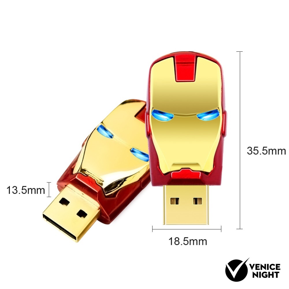 (SF) Flashdisk USB 2.0 512GB 1TB 2TB Bentuk Iron Man