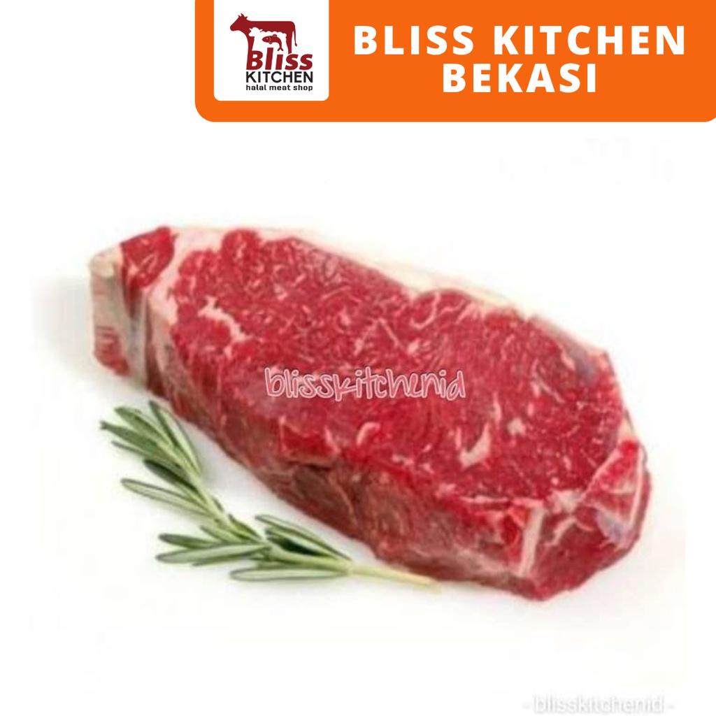 

US Premium Black Angus Sirloin / Striploin Beef Steak MB 2-3 200gr