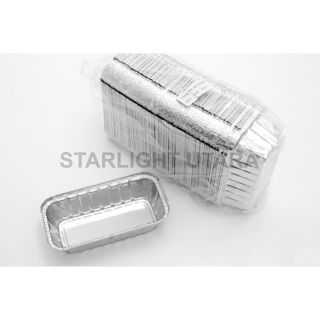 Wadah Aluminium foil tray BX 1850 tanpa tutup / BX-1850 macaroni schotel panggang lasagna 600ml