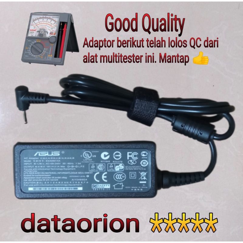 Adaptor Charger Asus 19V 2.1A DC 2.5*0.7mm for Asus Eee PC 1025 1015 1215 1225 X101H 1008HA 1201