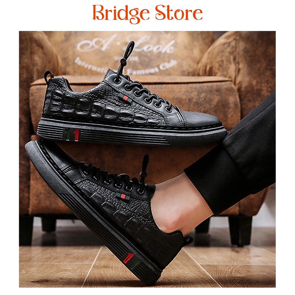 Sepatu Pria &amp; Wanita Sneakers Kasual Crocodile OutdoorsMen Sepatu Kasual Kulit Buatan G-119