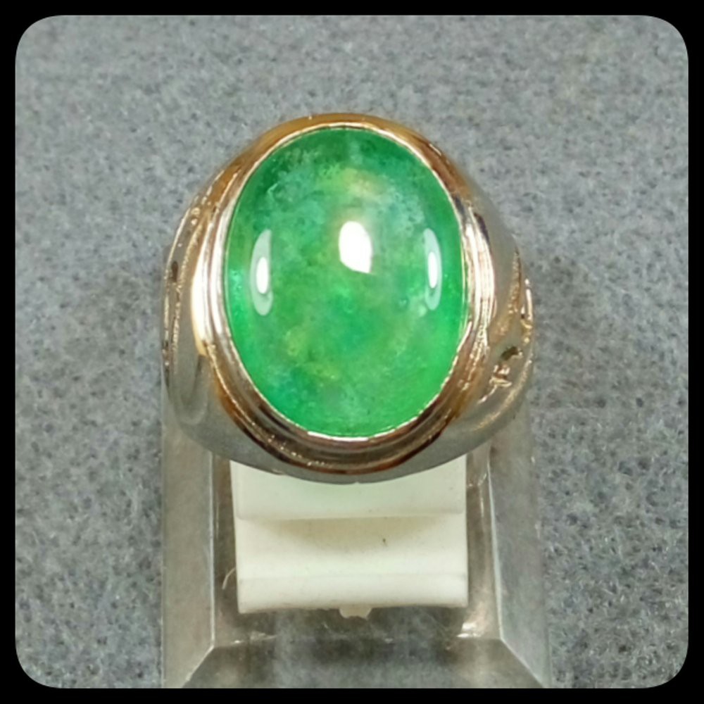 CINCIN BATU AKIK  ZAMRUD TAIWAN RING ISTIMEWA TERMURAH