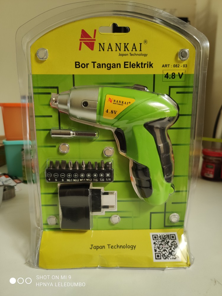 Obeng Tangan Elektrik Charger Cordless Screwdriver Nankai