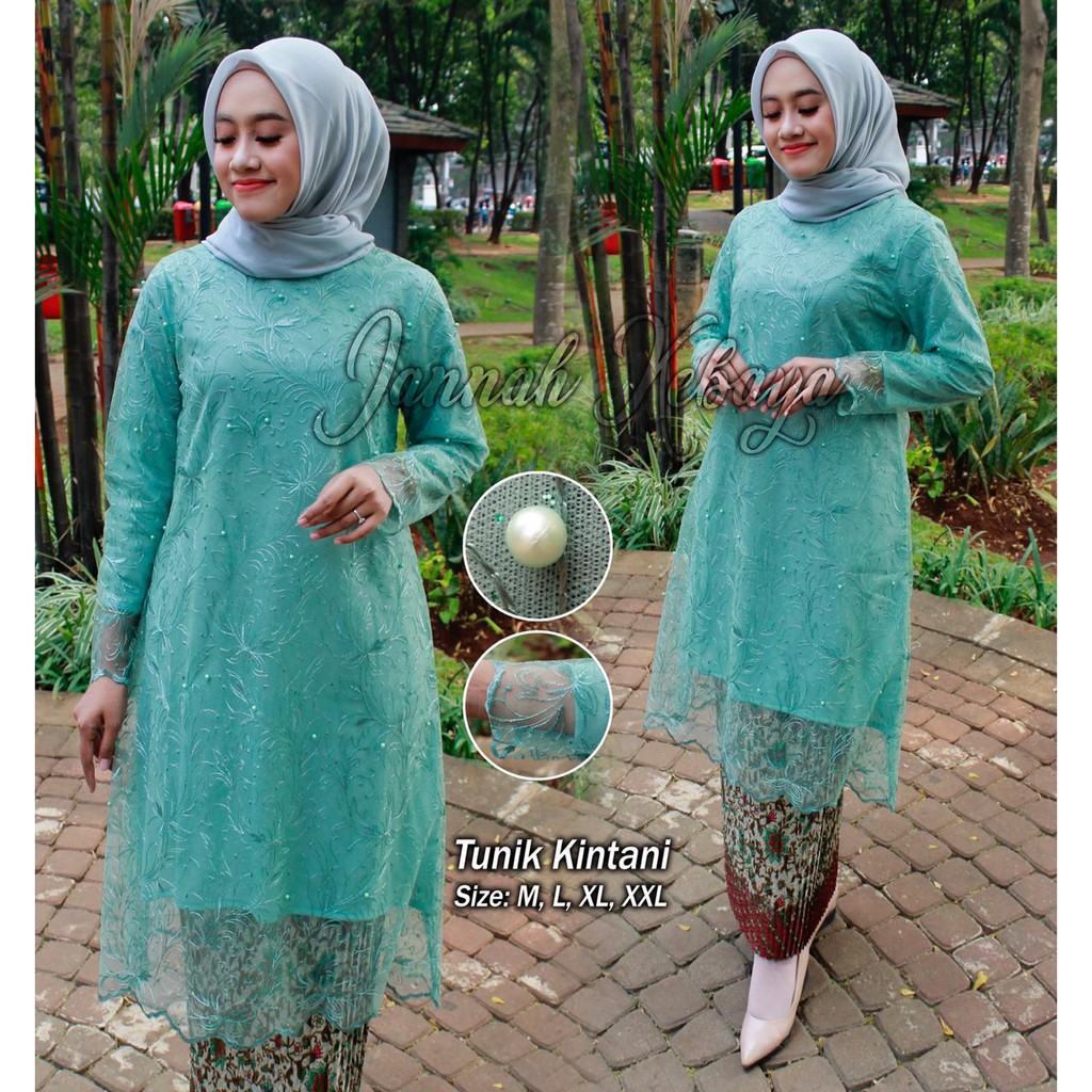 TUNIK KEBAYA KINTANI - BAJU KEBAYA TILLE - FASHION KEBAYA WANITA - KEBAYA MODERN - BAJU KEBAYA PESTA