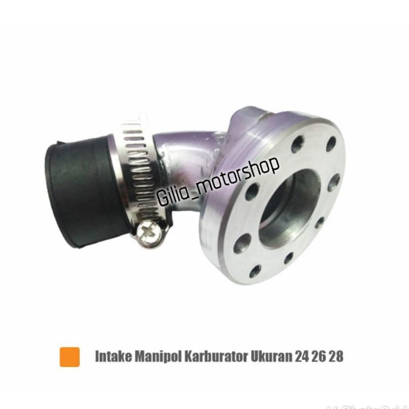 Manipul Intex Manipol PE 24 26 28 Intake Manifold Karburator Putar Leher Angsa Untuk Motor Bebek Matic RX King Universal