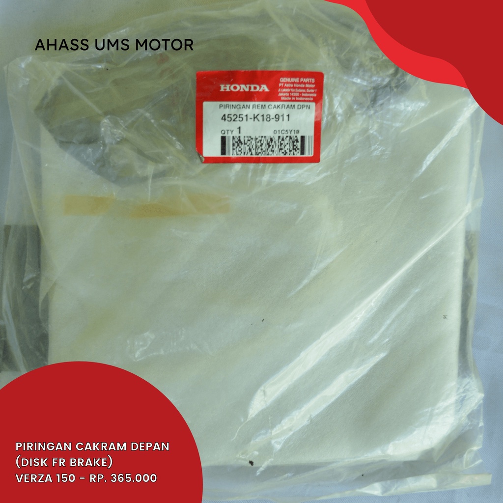 Piringan Cakram Depan (Disk FR Brake) – Verza 150