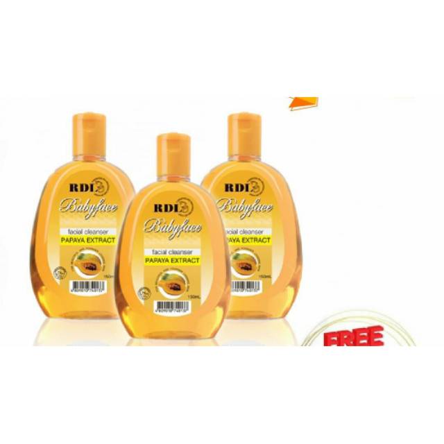 RDL Baby Face Facial Cleaner / RDL Papaya Extract/ RDL Pembersih Make Up / Toner RDL