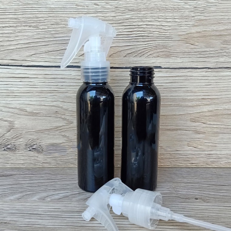 BABEE - BOTOL 100ML HITAM TUTUP SPRAY TRIGGER BURUNG N24 / BOTOL SPRAY TRIGGER 100ML HITAM