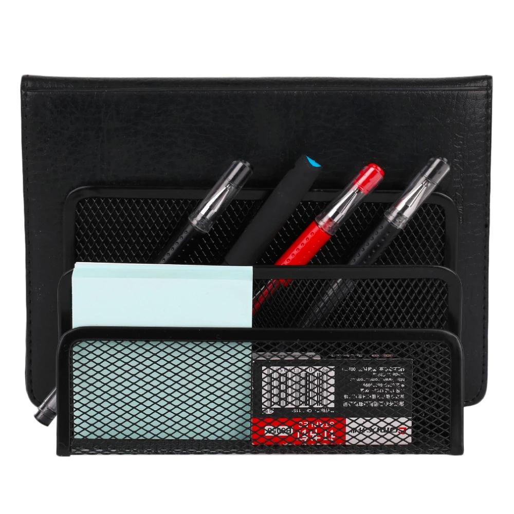 Lanfy Bookends Desktop Metal Mesh Desk Organizer Tempat Buku Desk Mail Organizer Kertas Organizer Tempat File