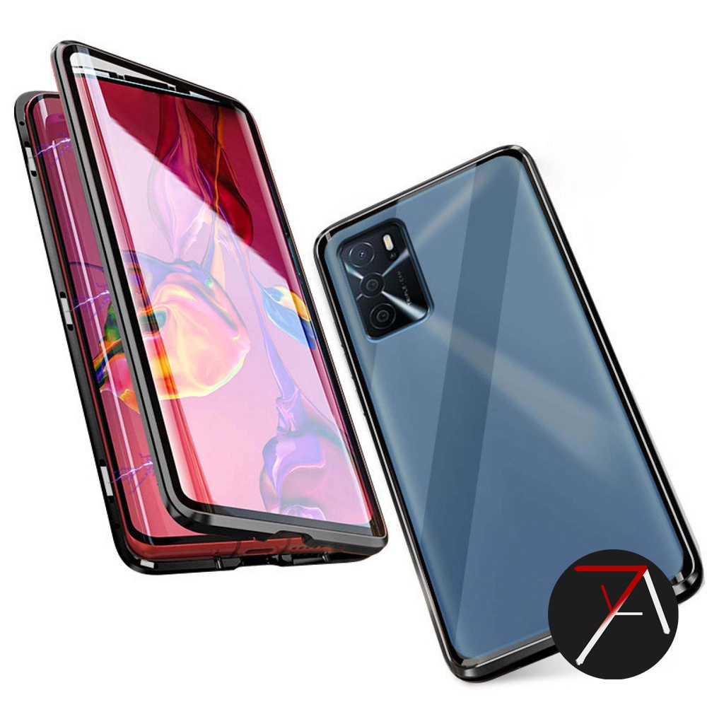 Oppo A16 Double Side Glass Magnetic Case Cover Casing Depan Belakang