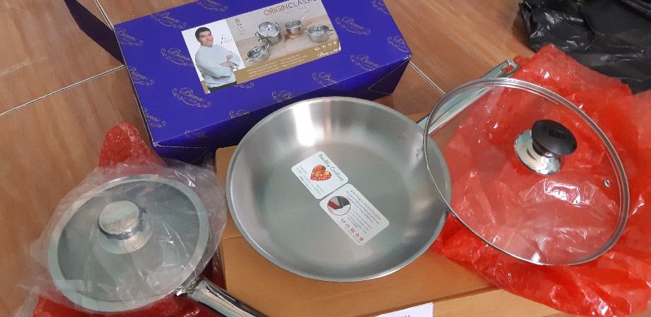 Bima Chefs Bp1901524 Frypan Stainless 3 Ply 24cm Wajan Frypan Stainless 304