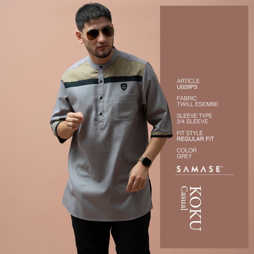 Samase Koku Koko Kurta Casual Lengan 3/4 U029P3