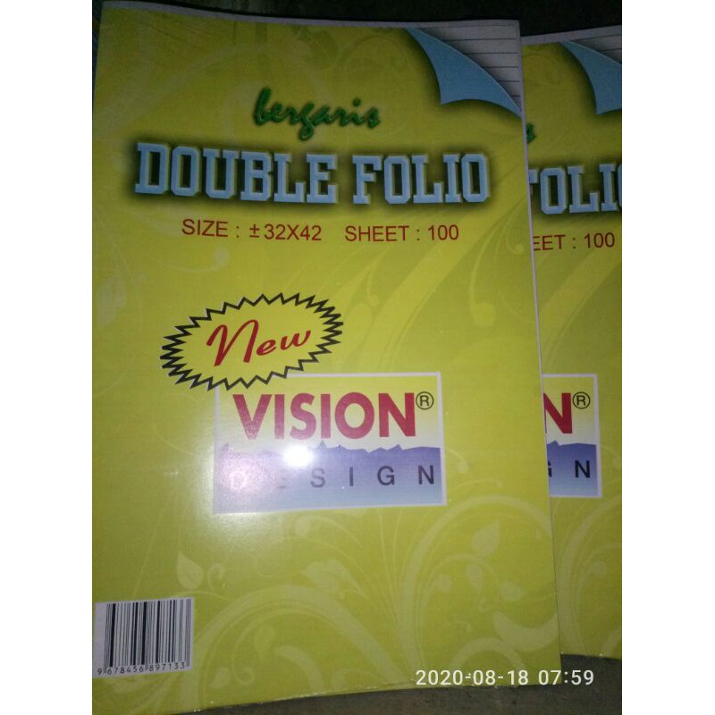 

double folio garis 100lbr