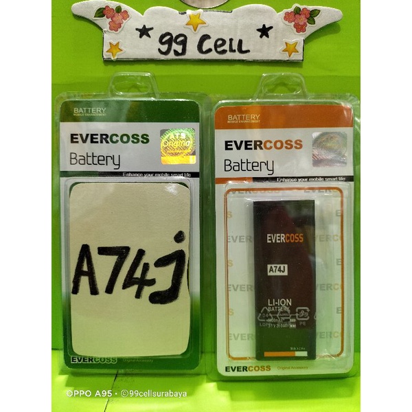 Baterai battery batrai batre Evercoss A74J original