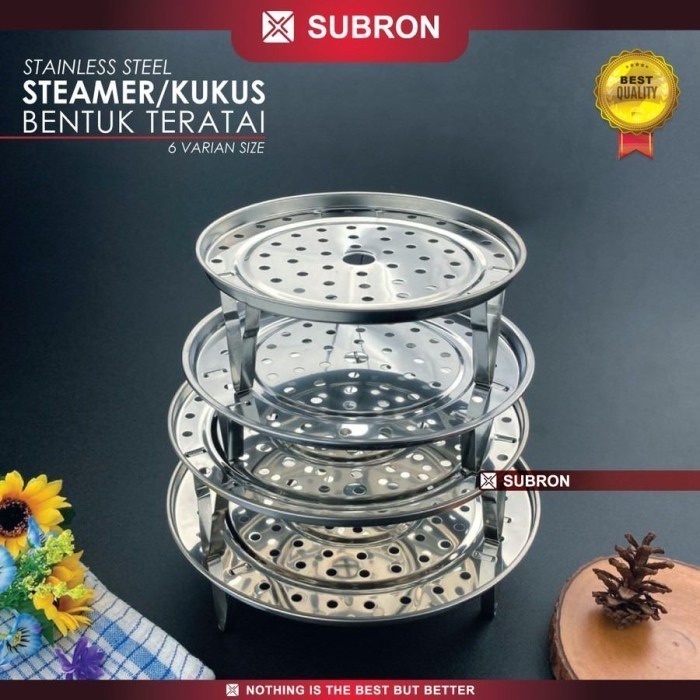 Subron Steamer Alas Kukus Teratai 28 cm Tatakan Panci Stainless