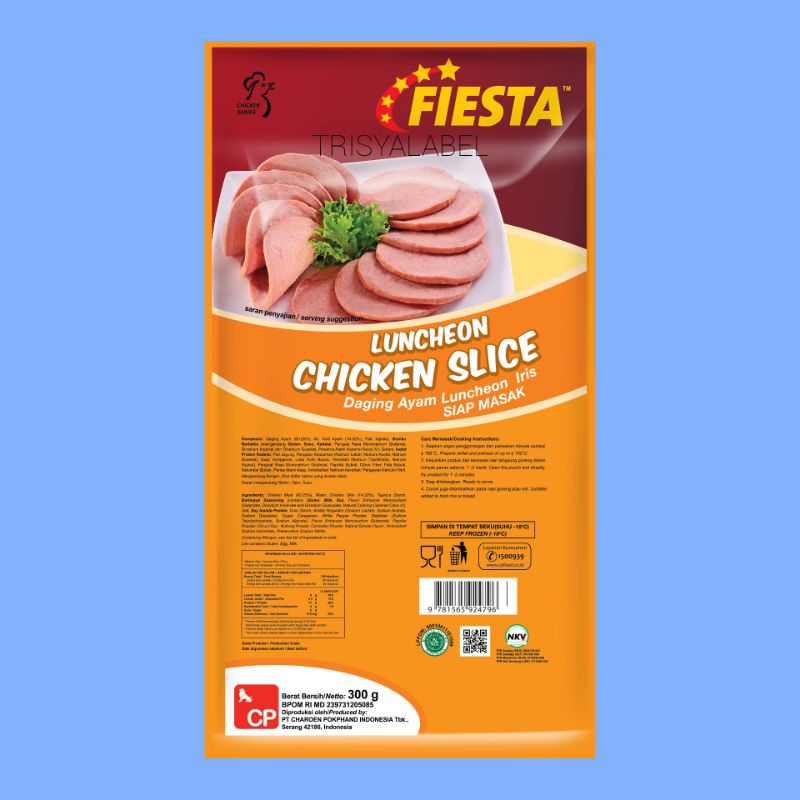 

300gr Fiesta Luncheon Chicken Slice | Frozen Food | TRISYALABEL
