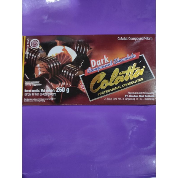 

DARK CHOCOLATE COMPOUND COLATTA 250 GR