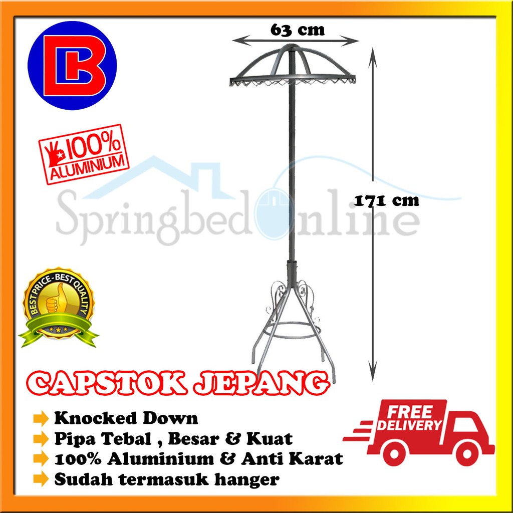 Capstok Hanger Gantungan Baju Aluminium Jepang Harga Pabriik